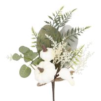 Deko-Stecker Kürbis, creme, 34 cm