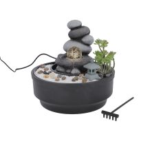 LED-Springbrunnen Stein, Kugel, 21 cm