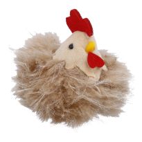 Deko-Huhn, sitzend/natur, 10 x 8 cm