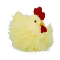 Deko-Huhn, sitzend/gelb, 10 x 8 cm