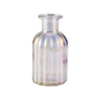 Flaschenvase Pearl, Rillen/rund, 10.5 cm