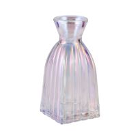 Flaschenvase Pearl, Rillen/eckig, 11 cm