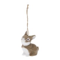 Anhänger Hase, grau-braun, 7.5 cm