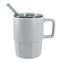 Henkelbecher mit Strohhalm, mint, 400 ml
