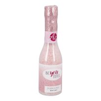 Badesalz in Sektflasche, Glitter/rosa, 130 g
