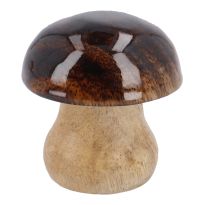 Pilz Natur/Mini, rund/braun, Höhe 5 cm