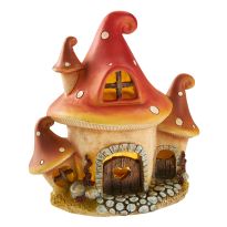 LED-Haus Herbst, Pilz/Punkte, 20 cm