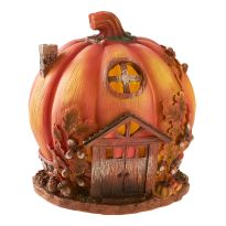 LED-Haus Herbst, Kürbis, 18 cm