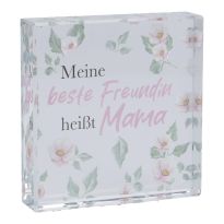 Deko-Würfel Mama, Freundin, 8 x 8 cm