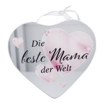 Anhänger Herz mit Spruch, Beste Mama, 12.5 x 11.5 cm