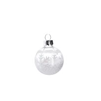 Mini-Kugel Schneeball, Flocke, 4 cm