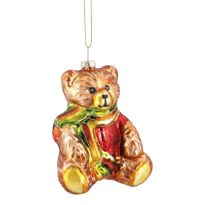 Anhänger Fancy, bunt, Teddy/Schal, 9 cm