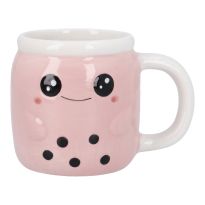 Becher Bubble Tea, rosa, 370 ml