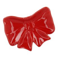 Deko-Schleife, rot, 14 x 11 cm