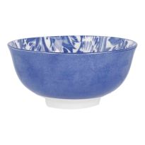 Schale Bali, Blumen/blau, tief, 11.5 cm