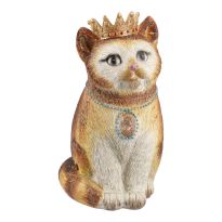 Deko-Figur Katze, Krone, 25 cm