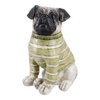 Deko-Figur Hund, Mops, 23 cm