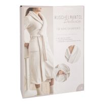 Bademantel Flausch, creme, S/M