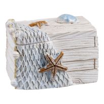Dekobox Muscheln, weiß, 6.5 x 4.5 x 4 cm