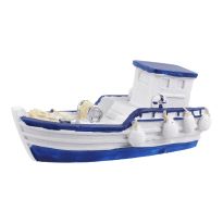 Fischerboot Netz, Anker/blau, 7 x 3 cm