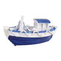 Fischerboot Netz, Fisch/blau, 7 x 3 cm