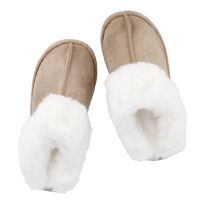 Hausschuhe Slipper, flauschig/braun, Größe 36-37