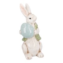 Hase mit Ei, Junge/grün, 30 cm