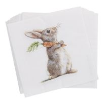 Serviette Hasenmotiv, 20 Stück