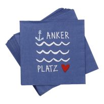 Serviette Anker/Spruch, 20 Stück