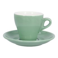 Cappuccino-Tasse mit Untere, grün, 170 ml