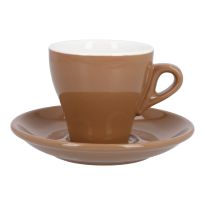 Cappuccino-Tasse mit Untere, hellbraun, 170 ml