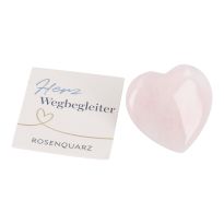 Edelstein Herz, Rosenquarz, rosa