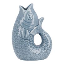 Vase Fisch, blau, 14.5 cm