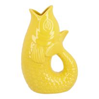 Vase Fisch, gelb, 25 cm