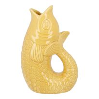 Vase Fisch, gelb, 25 cm