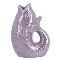 Vase Fisch, lila-pearl, 14.5 cm