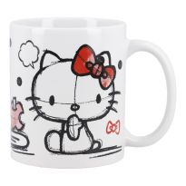 Becher Hello Kitty, weiß/rot, 300 ml