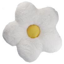 Kissen Blume, weiß/gelb, 40 cm