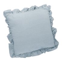 Kissen Rüschen, blau, 45 cm