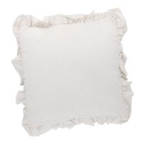 Kissen Rüschen, creme, 45 cm