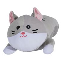 Katze, lang/grau, 90 cm