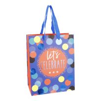 Geschenktüte Neon, Geburtstag/Punkte/Celebrate, 23 cm