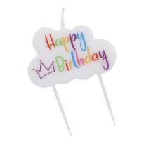 Tortenkerze Geburtstag, bunt