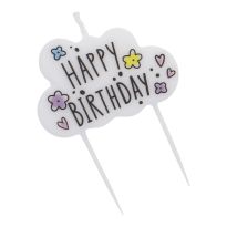 Tortenkerze Geburtstag, schwarz