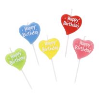 Tortenkerze Geburtstag, Herzen