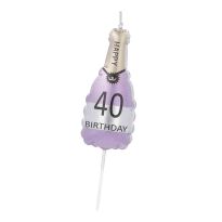 Tortenkerze Geburtstag/Flasche, Zahl 40