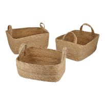3er Set Korb mit Henkel, natur