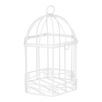 Vogelkäfig, sechseckig, weiß, 18 cm