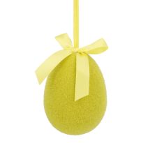 Anhänger Flock-Ei, grün, 10 cm