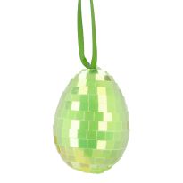 Anhänger Ei, Mosaik/grün, 6 cm